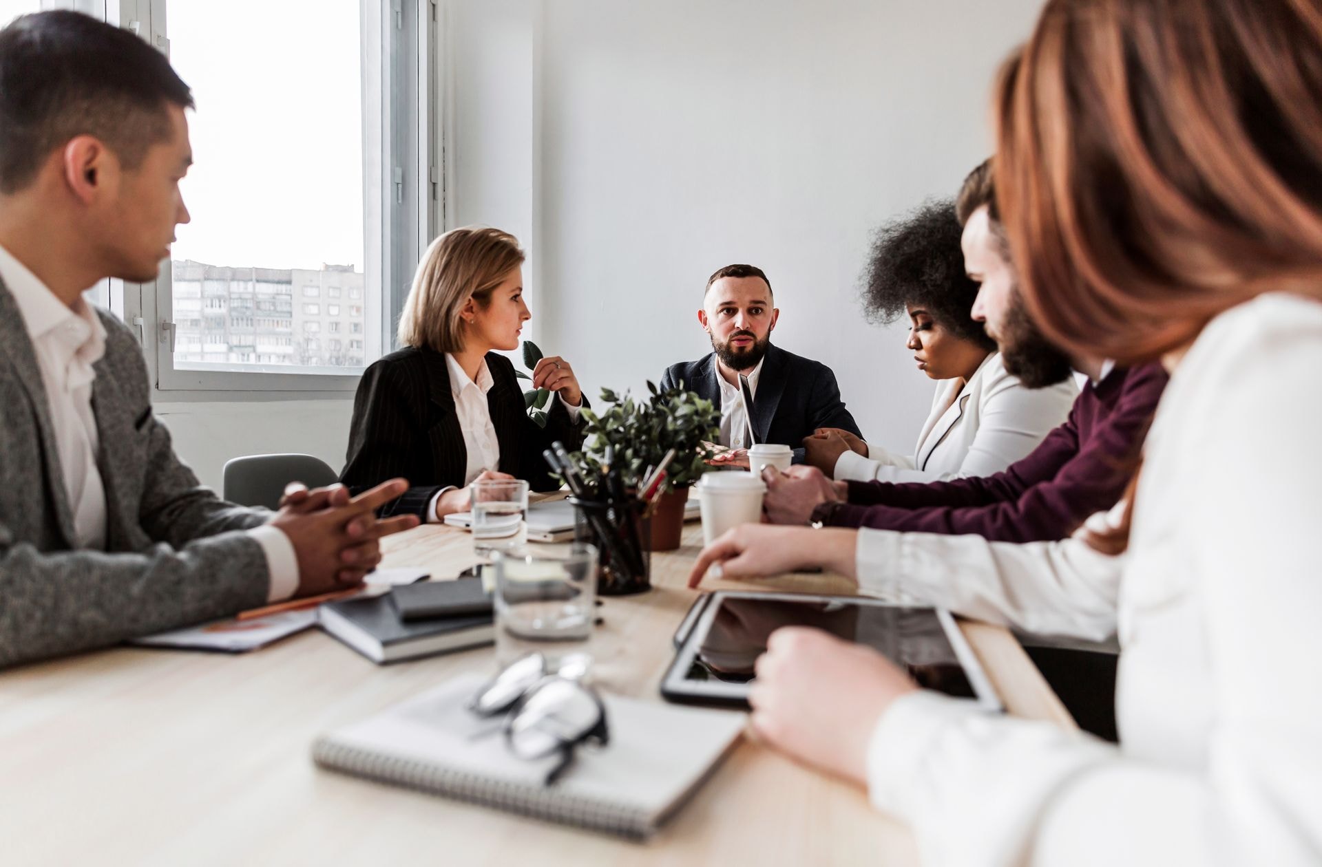 front-view-business-people-talking